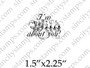 Im Wild About You Word Phrase Rubber Art Stamp