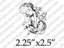 Mermaid Fantasy Figurehead Art Rubber Stamp