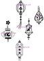 Eastern Lanterns Set art rubber stamps