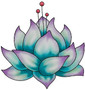 Blank Canvas Lotus - Small flower rubber stamp