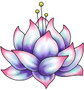 Blank Canvas Lotus flower - Large rubber stamp