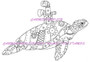 Steampunk Sea Turtle rubber stamp
