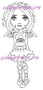 Woman with skull crossbones tshirt, wings Rock Star Eyes Alex Carmen Medlin Designs
