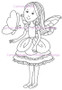 Tulipa flower Fairy rubber stamp Carmen Medlin Designs