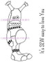 It's Sew Easy to Love you Curiosity Creature rubber stamp Set Carmen Medlin Designs