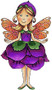 Pansella Fairy with Flower Dress rubber stamp