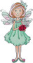 Poppie Fairy with flower dress rubber stamp
