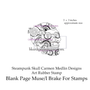 Steampunk Skull rubber stamp Carmen Medlin Designs IBFSCM001-2