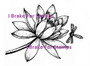 Lily and Dragonfly small rubber stamp