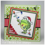Freddie Frog Hanging Lights Line Art Rubber Stamp AP103-8