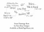 Assorted Words and Sentiments for Flamingo Row by Pam Bray Designs PB007-05
