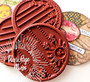 Rubber Stamp for Artist Trading Coins AT Coins to add the Title Date Artist Information Scribbled Circles
