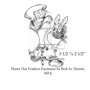 Hatter Hat and Feathers Fascinator Tiny Mouse Hats on Stands Line Art Rubber Stamp Rick St Dennis RSDIBFS012-04