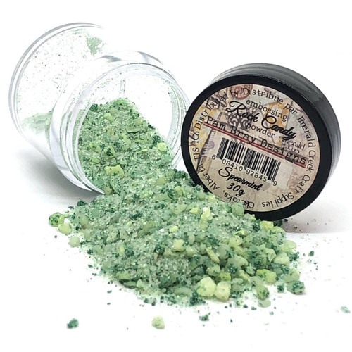Chunky Rust Embossing Powder Rock Candy SPEARMINT Chunky Embossing Powder Pam Bray Designs RCPBDSP