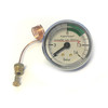 Pump Pressure Gauge / Manometer - White Face - 16 Bar - OD 52mm Hole 40mm 1/8" BSPM Connection - LELIT MC143