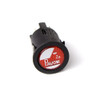 Red Illuminated DPST Switch - Circular - OD 28.5mm - OD 24mm - 240V - PAVONI