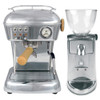 ASCASO DREAM PID Espresso Coffee Machine - ASCASO I-MINI Doser-less Coffee Grinder - POLISHED ALUMINIUM - Combo