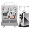 BEZZERA DUO e61 Double Boiler PID 0.45/1.0L Espresso Coffee Machine - EUREKA MIGNON SPECIALITA Coffee Grinder - CHROME - Package - With Accessories