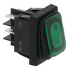 Green Illuminated DPST Switch "I/O" - 30mm x 22mm - 16A 250V