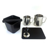 Coffee Accessories Package - Tamper, 350ml Jug, 600ml Jug, Knock Box, Tamping Mat