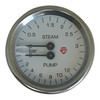 Boiler Pump Pressure Gauge / Manometer - 0-3 0-16 Bar - White Face - OD 65mm Hole 60mm 1/8" BSPM - LELIT MC593