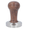 Coffee Tamper 57.4mm Flat - BROWN WOOD and STAINLESS STEEL - PRECISION