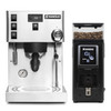RANCILIO SILVIA PRO X Double Boiler PID Espresso Coffee Machine - STAINLESS STEEL - RANCILIO STILE 58mm Flat Burr Doser-less Coffee Grinder - BLACK - Package