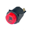 RED Illuminated Momentary DPST Switch Circular "HOT WATER"- Hole OD 25mm - 16A 250V