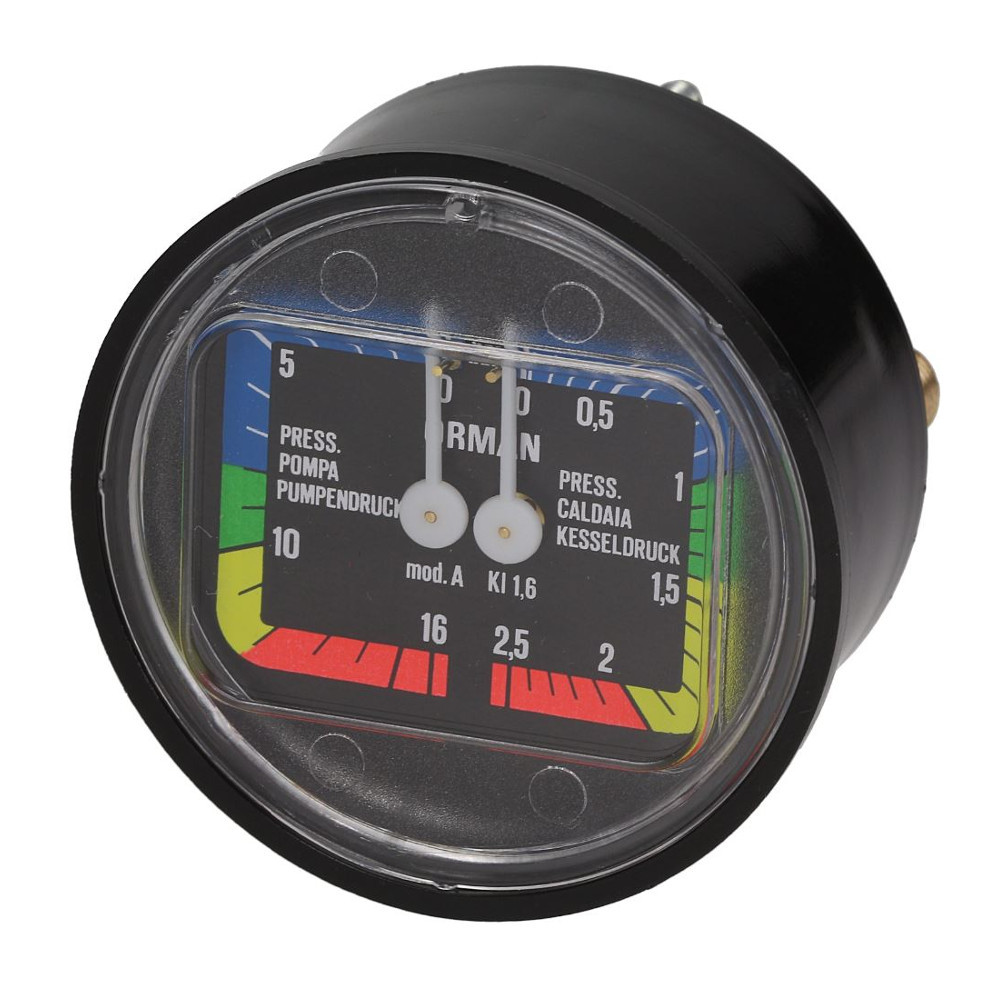 Boiler Pump Pressure Gauge / Manometer Black Face OD70 mm Hole63 mm