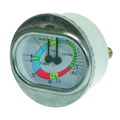 Boiler Pump Pressure Gauge 70mm 63mm 1/8 BSP M Connection White 1245013