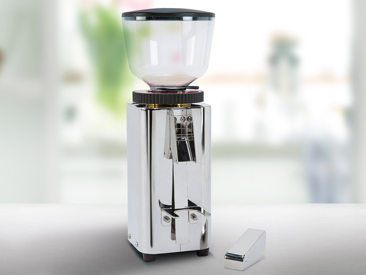 ECM CMANUALE 54 mm Flat Burr Doserless Coffee Grinder CHROME