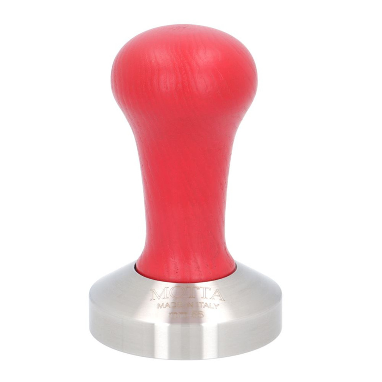 Coffee Tamper 58 mm Flat Red Wood and Stainless Steel MOTTA 8100/R