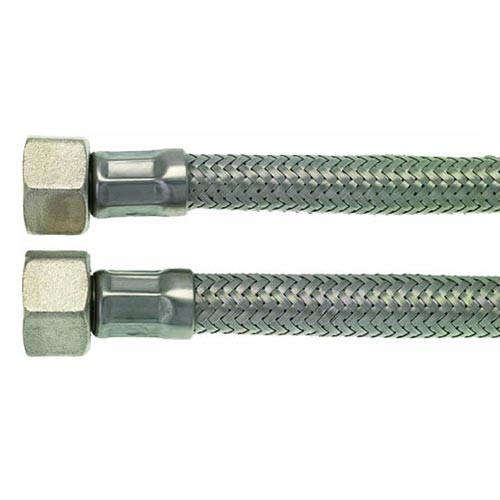 Flexible EPDM water hose 3/8 " BSPF Conical Braided Stainless Steel