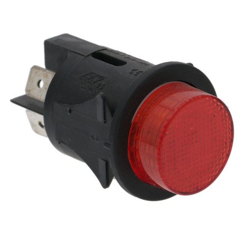 RED Illuminated Momentary DPST Switch Circular - Hole OD 25mm - 16A 250V