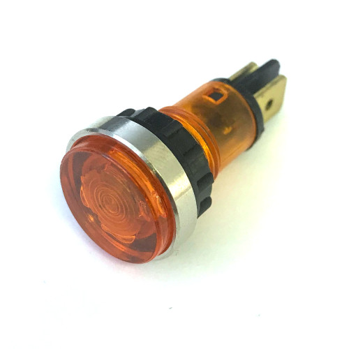 Orange light / lamp - Head OD18 mm - Hole OD 12 mm - 230 V