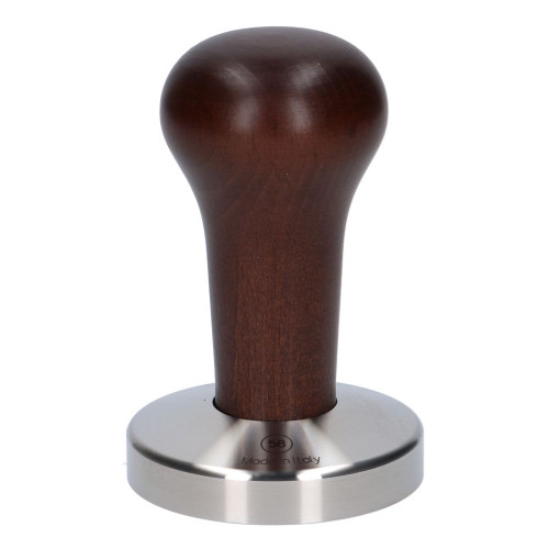 ASSO Coffee Tamper 58 mm Flat - BROWN WOOD and STAINLESS STEEL - ESSENTIAL