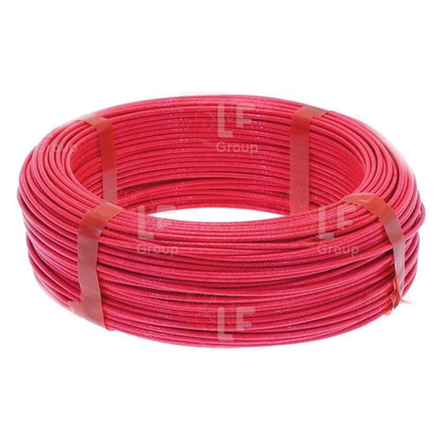 High Temperature Cable - 350 Degrees C - Nickel - 1.5 mm Red (100m)