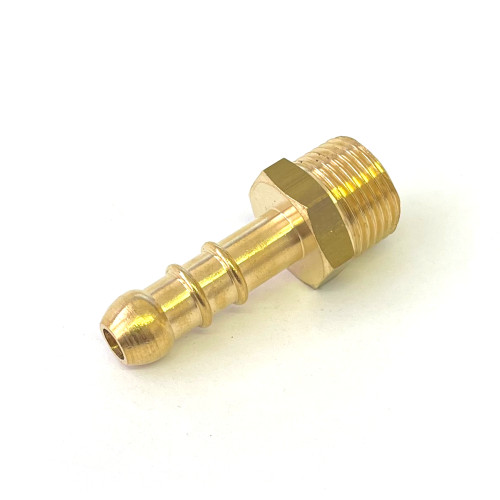 Fitting 3/8" BSPM - Barbed 8mm - BRASS