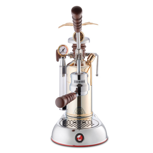 La Pavoni Esperto Competente 1.6L Lever Espresso Coffee Machine - Gold and Chrome - ESE