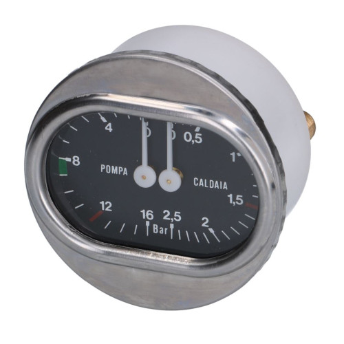 Boiler Pump Pressure Gauge / Manometer - 0-2.5 0-16 Bar - Black Face - OD 70mm Hole 63mm 1/8" BSPM