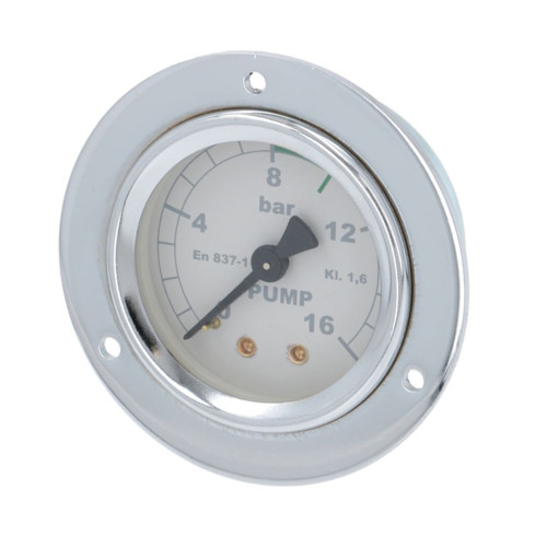Pump Brew Pressure Gauge / Manometer 16 BAR - Cream Face - OD 71mm - Hole 53mm - 1/8" BSPF Connection - PAVONI 5530007