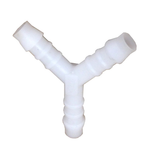 Plastic Connector for Silicone Tube, Pipe, or Hose  - 3 Way - Y Shaped -  Barbed - Suits ID 8mm Hose