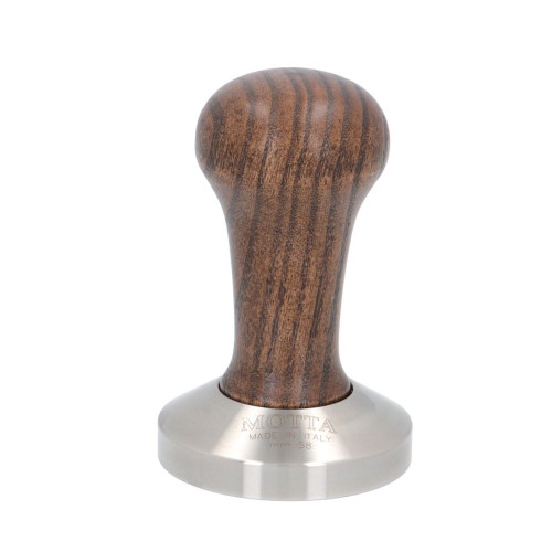 Coffee Tamper 58 mm Convex - Brown Wood and Stainless Steel - MOTTA 8150/M