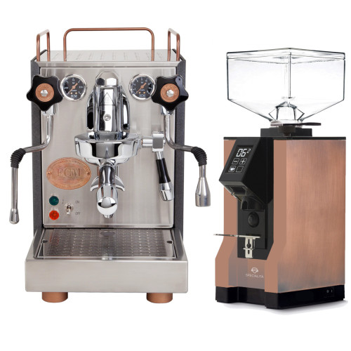 ECM MECHANIKA VI SLIM e61 1.9L Espresso Coffee Machine - HERITAGE EDITION - EUREKA MIGNON SPECIALITA Coffee Grinder - AGED COPPER - Package