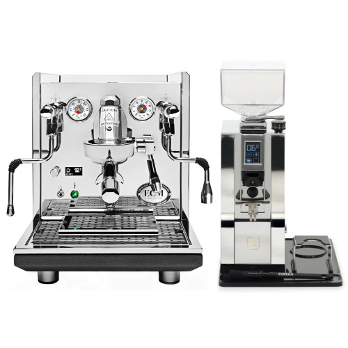 ECM Synchronika II e61 Double Boiler PID 0.75/2L Espresso Coffee Machine - STAINLESS STEEL - Eureka Oro Mignon XL Coffee Grinder - CHROME - Package ECM Synchronika II e61 Double Boiler PID 0.75/2L Espresso Coffee Machine - STAINLESS STEEL - Eureka Oro Mignon XL Coffee Grinder - CHROME - Package