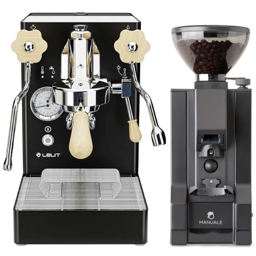 Lelit MaraX PL62X L58E 1.8L Espresso Coffee Machine - V2 - BLACK - Eureka Mignon Manuale 50mm Flat Burr Coffee Grinder - BLACK - Package