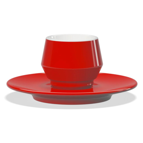 ClubHouse Maniko Espresso Cup 70mL with Saucer - Porcelan - RED