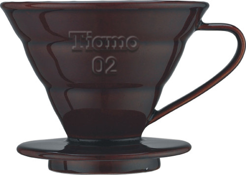 Tiamo V2 Ceramic Coffee Dripper Brown - OPEN BOX