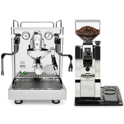 ECM Mechanika Max e61 PID 1.9L Espresso Coffee Machine - Eureka Oro Mignon XL Coffee Grinder - CHROME - Package