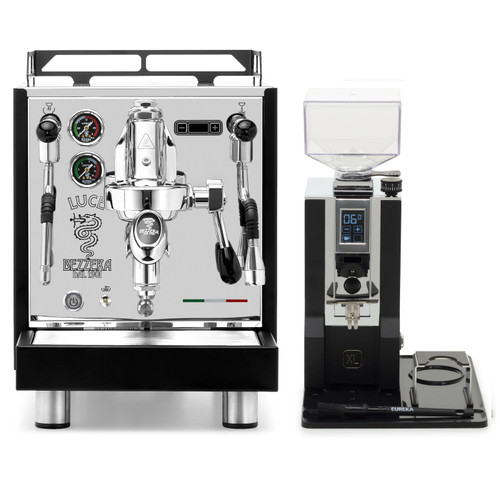Bezzera Luce e61 PID 2L Espresso Coffee Machine - BLACK - Eureka Oro Mignon XL Coffee Grinder - BLACK - Package